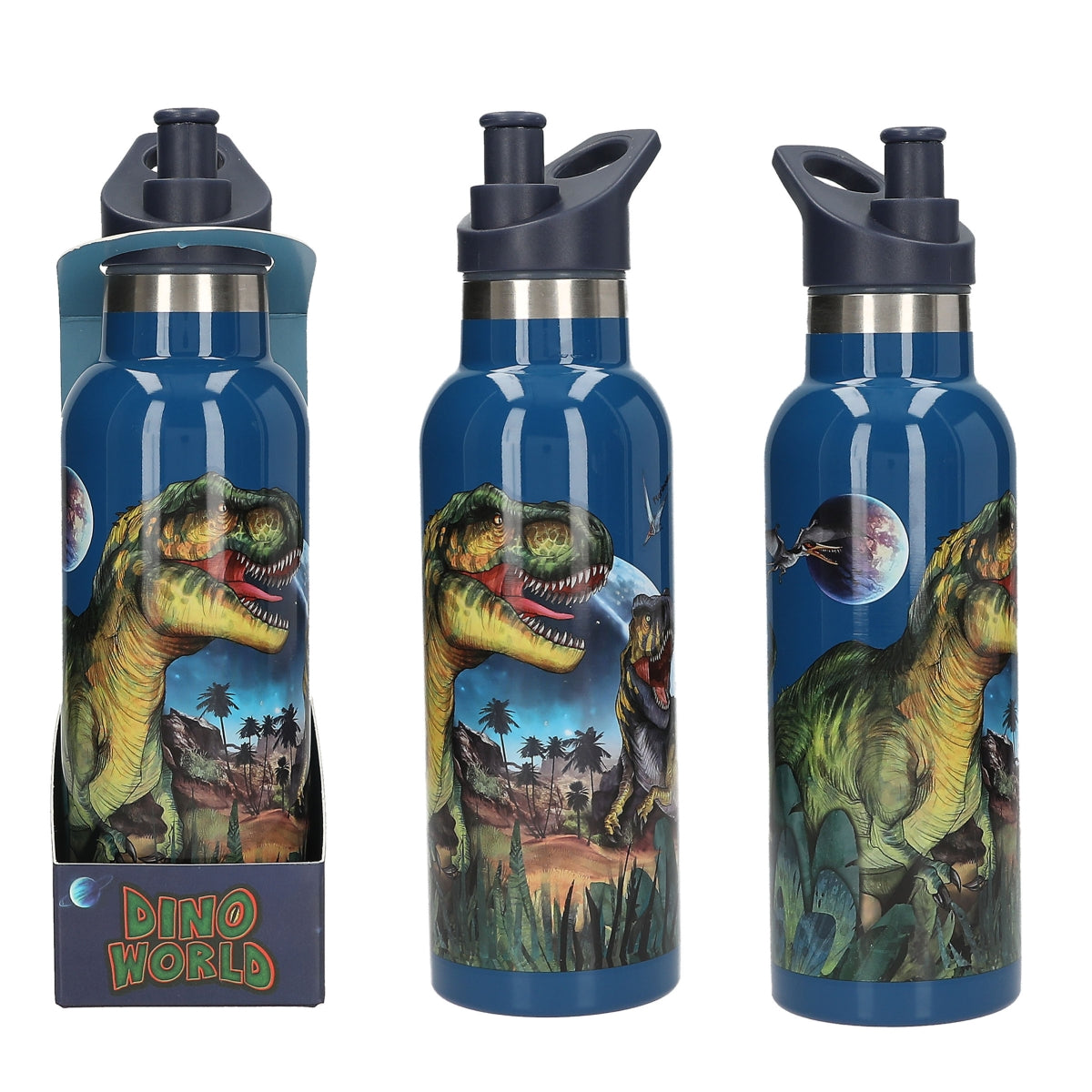 Dino World Trinkflasche Edelstahl GALAXY - 500ml Premium Edelstahl