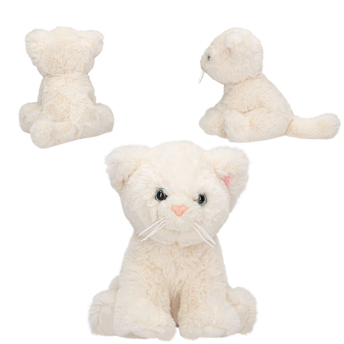 TOPModel Plüsch Katze - Kuschelweiche weiße Katze 16cm