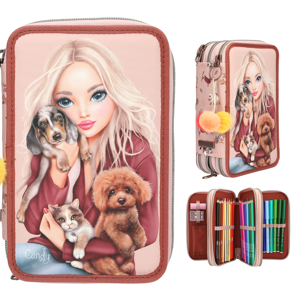 TOPModel Federtasche FUR EVER FRIENDS 3-Fach gefüllt