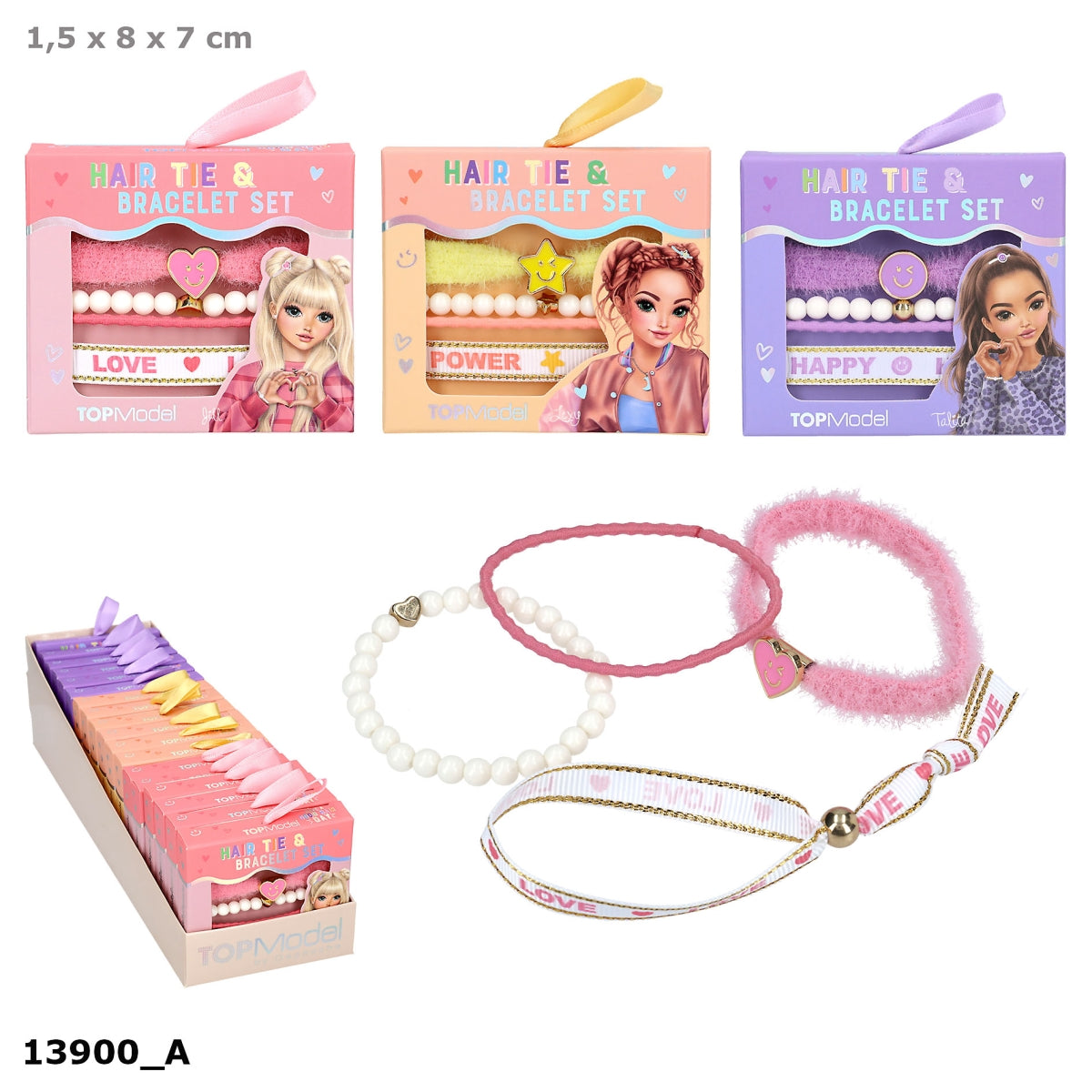TOPModel Haar- und Armband-Set, 1 Set, zufällige Farbe