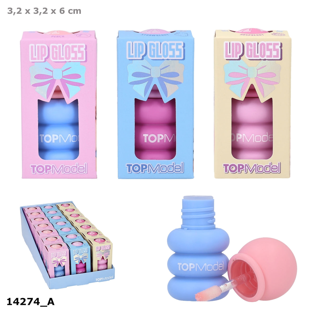 TOPModel Bubble Lipgloss KPOP 4 ml – 1 Stück, zufälliges Design