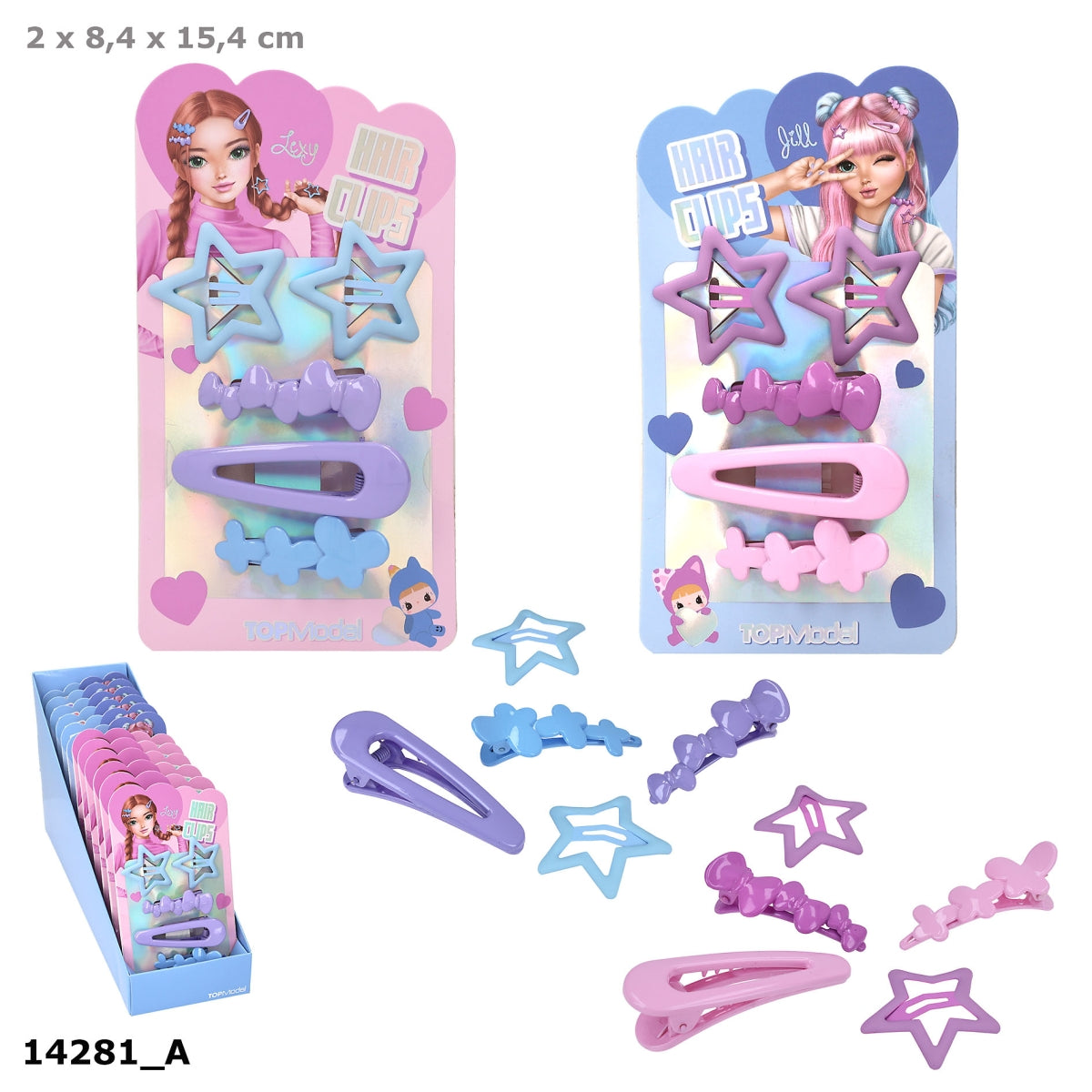 TOPModel K-Pop Haarspangen, 5er-Set, 1 von 2 Designs zufällig