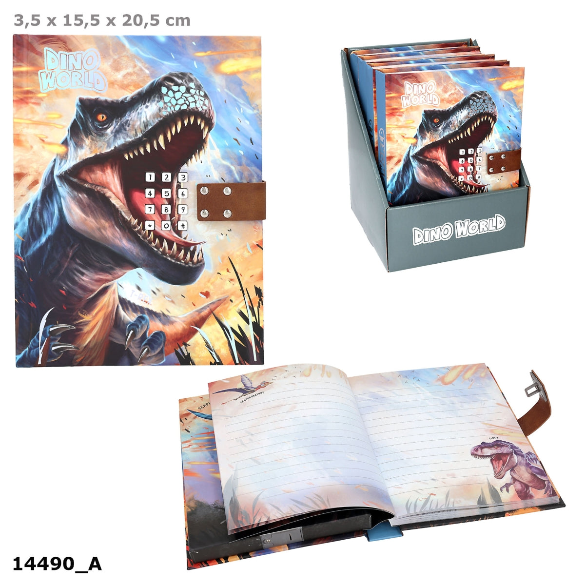 DEPESCHE Dino World Geheimcode-Tagebuch mit Sound, 80 Seiten