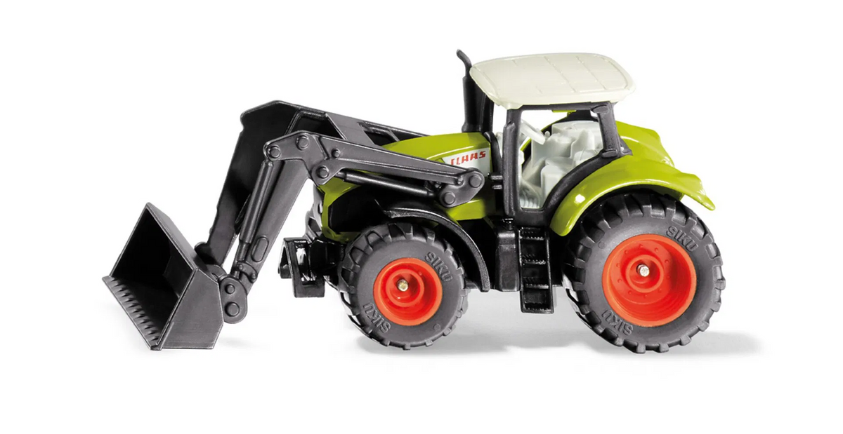 siku Claas Axion Traktor mit beweglichem Frontlader - Detailgetreues Spielzeug
