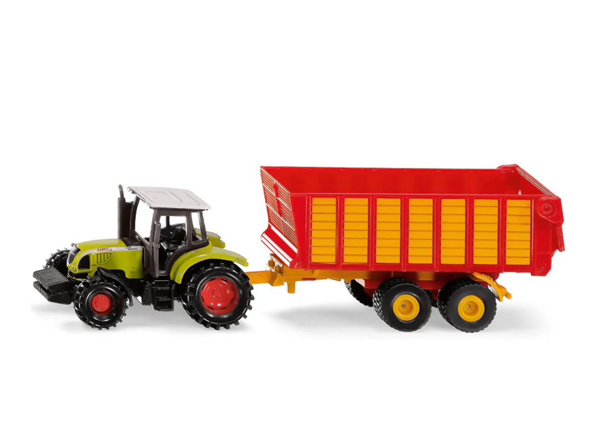 siku Claas Traktor mit Silagewagen - Starkes Farmer-Set