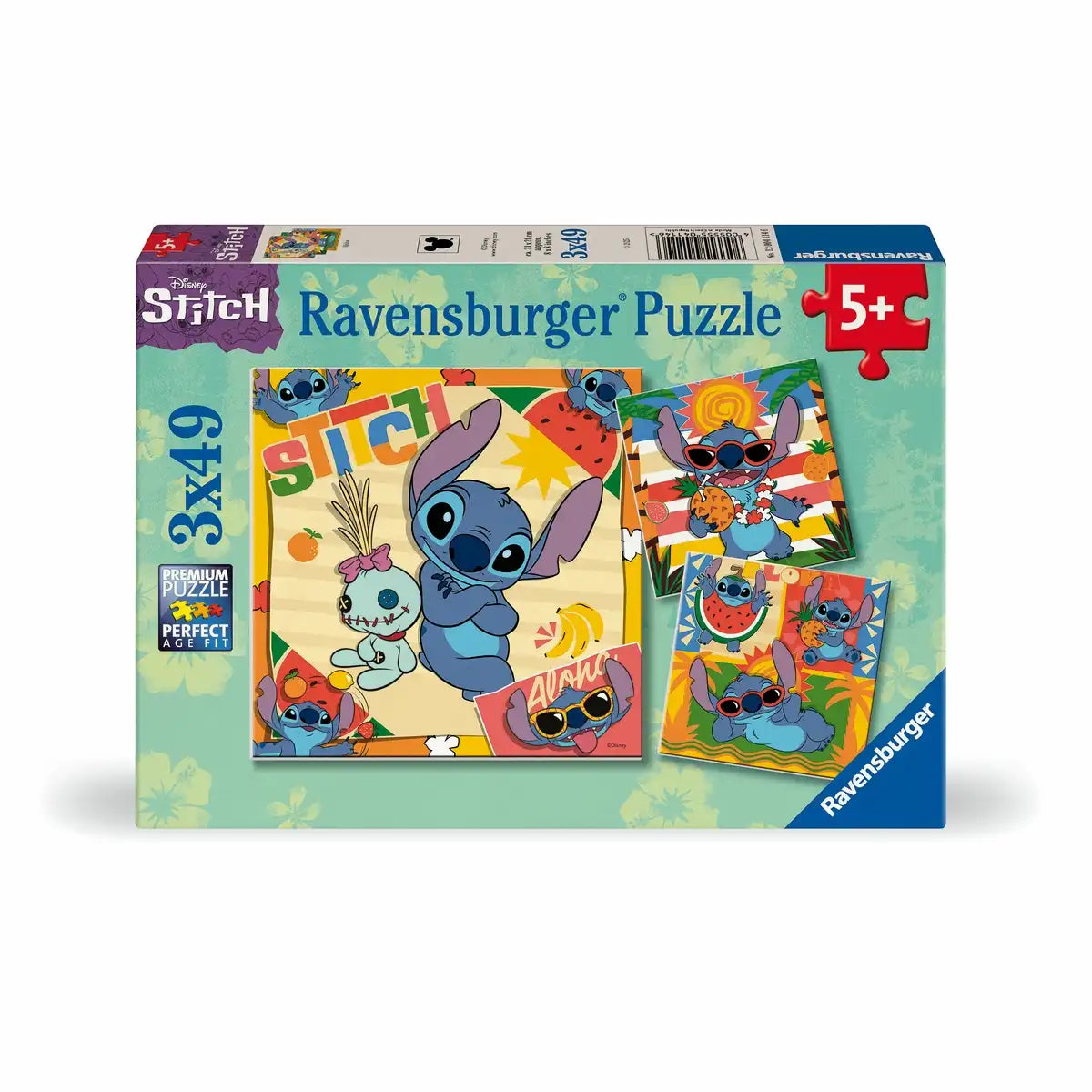 Ravensburger Disney Lilo & Stitch Kinderpuzzle - 3x49 Teile für Kinder ab 5 Jahren
