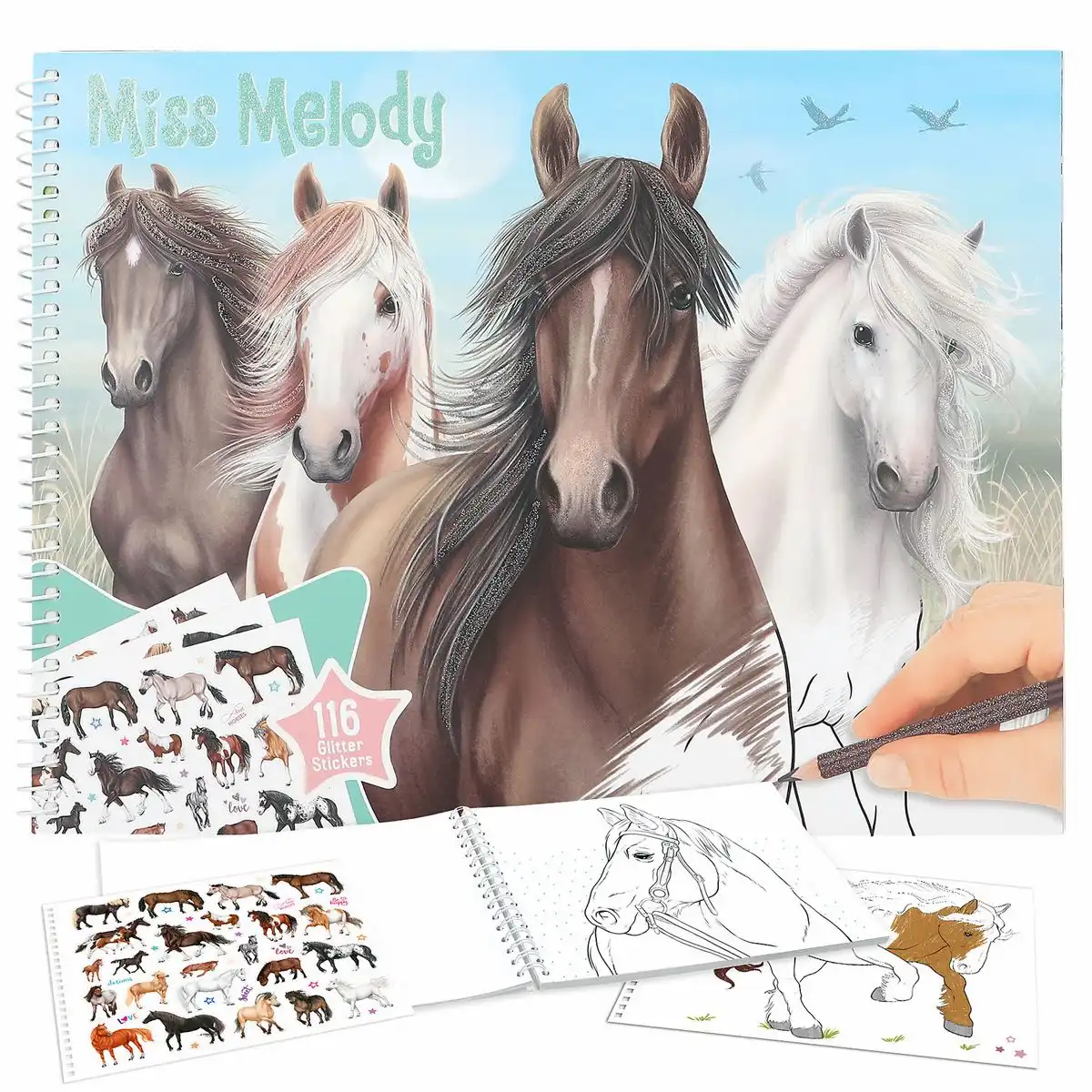 DEPESCHE Miss Melody Malbuch Pferdeträume mit Stickern