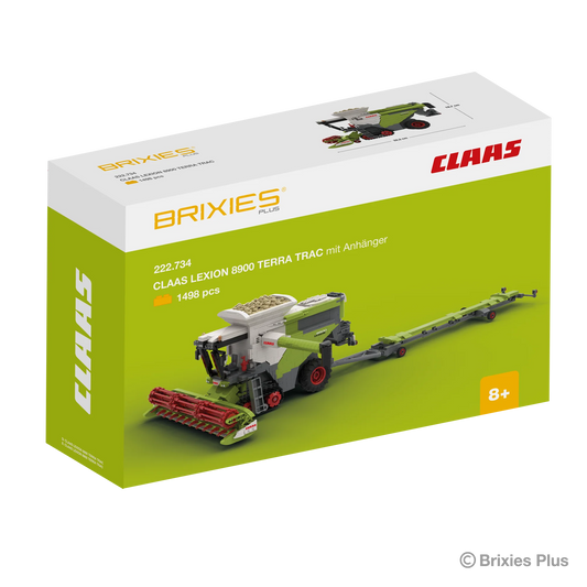 BRIXIES Plus Mähdrescher CLAAS LEXION 8900 TERRA TRAC inkl. Anhänger