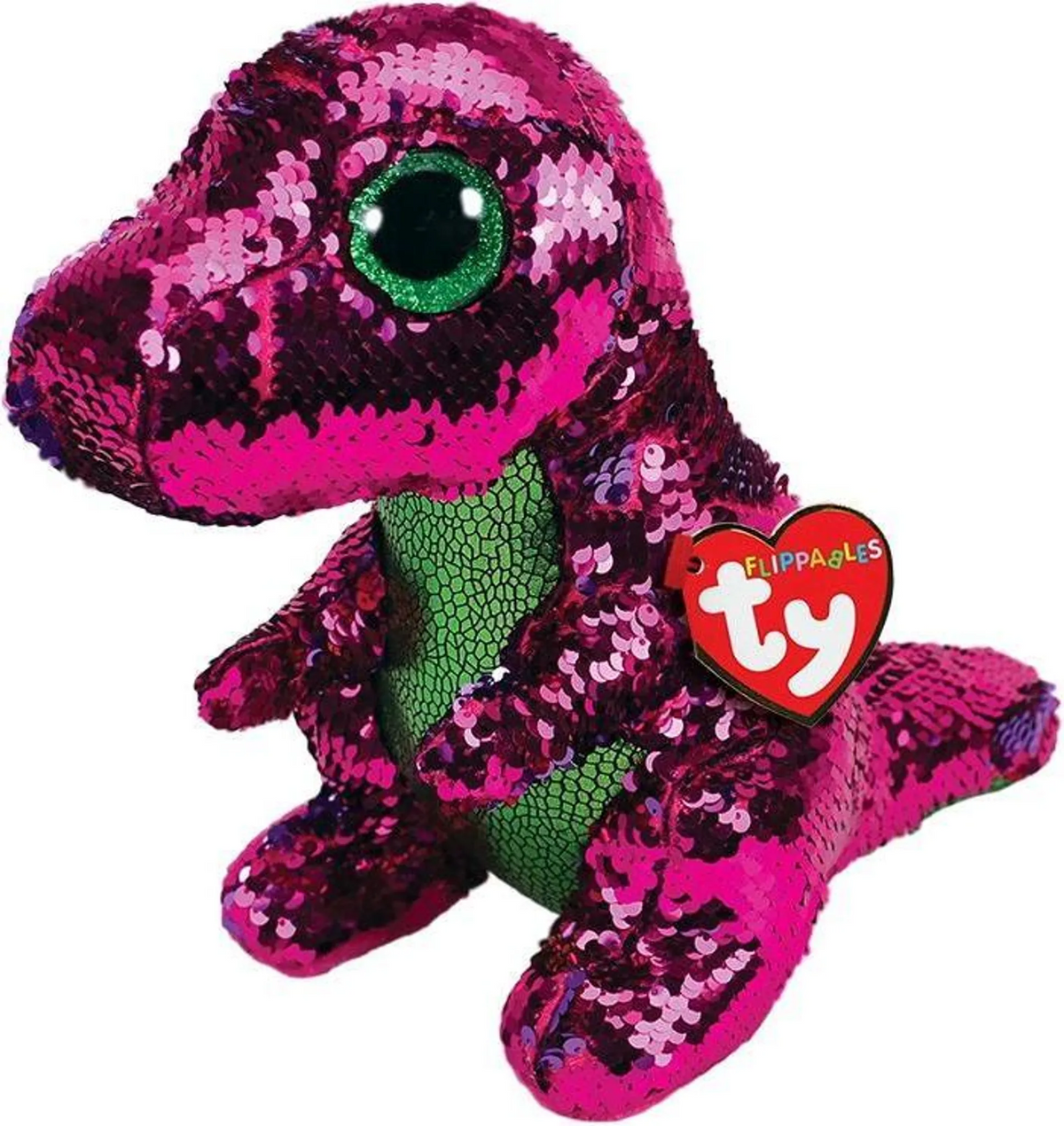 Ty Flippables Dino Stompy - Wendepailletten Plüschtier 24cm