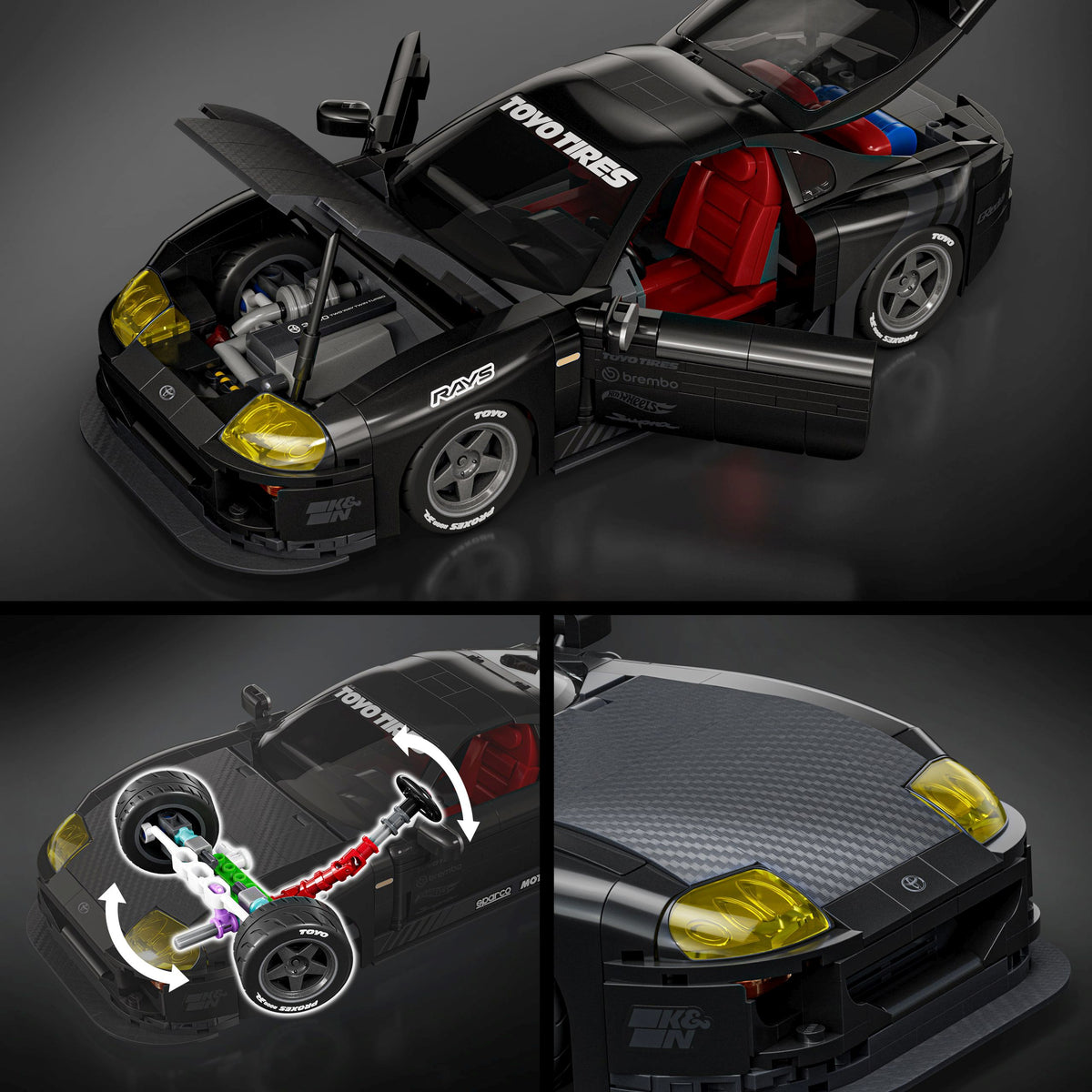 Mattel Brick Shop Hot Wheels Elite Toyota Supra MKIV 1:16