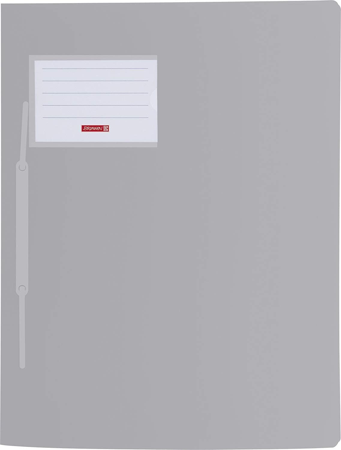 BRUNNEN Schnellhefter A4 Silber - Premium PP-Folie mit Einstecktasche