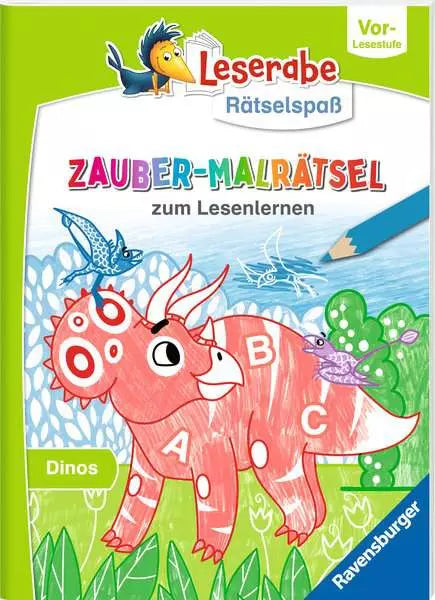 Leserabe Zauber-Malrätsel Dinos - Magisches Lernabenteuer für kleine Entdecker (ab 5 Jahren)