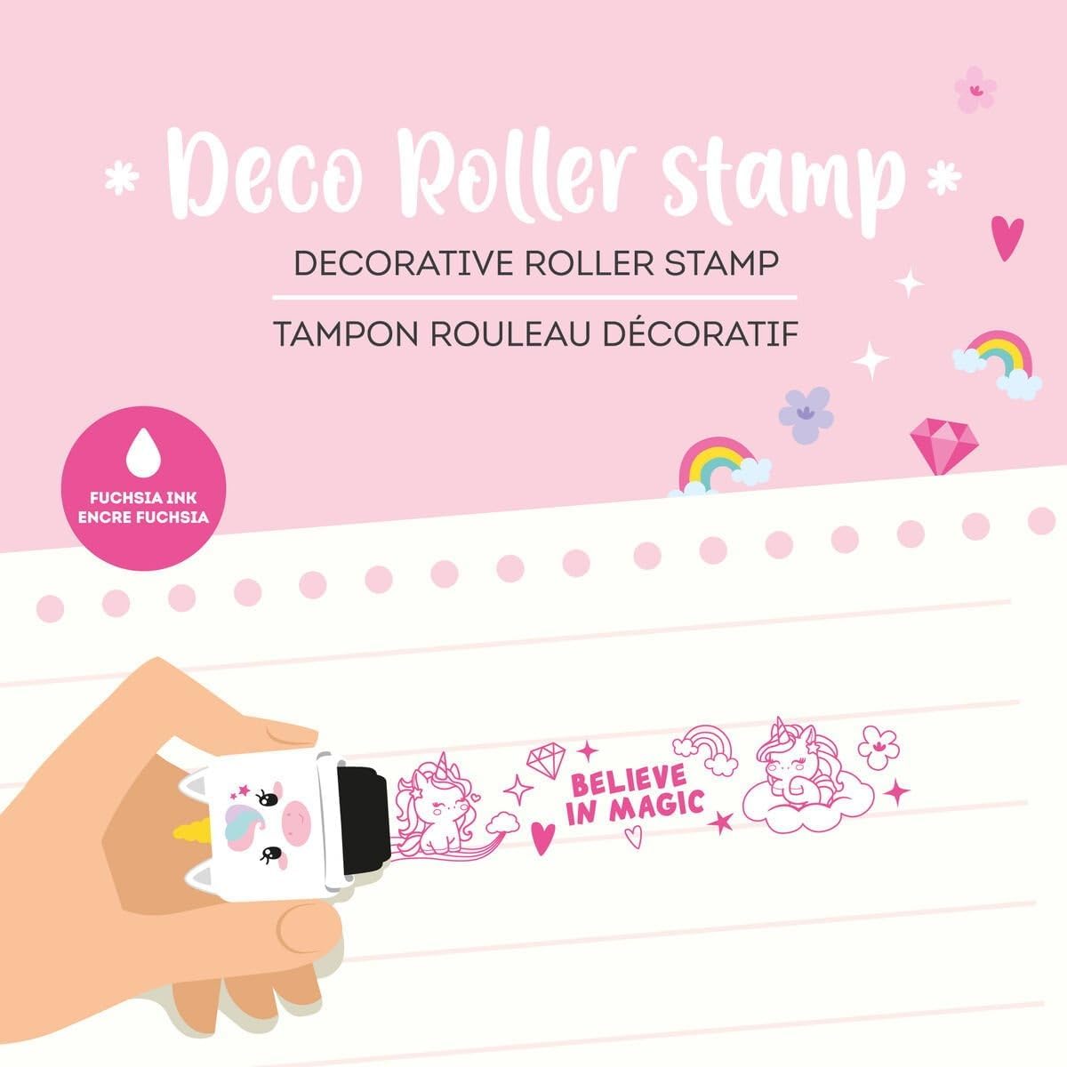 LEGAMI Deko-Rollstempel Unicorn – Fuchsia Tinte