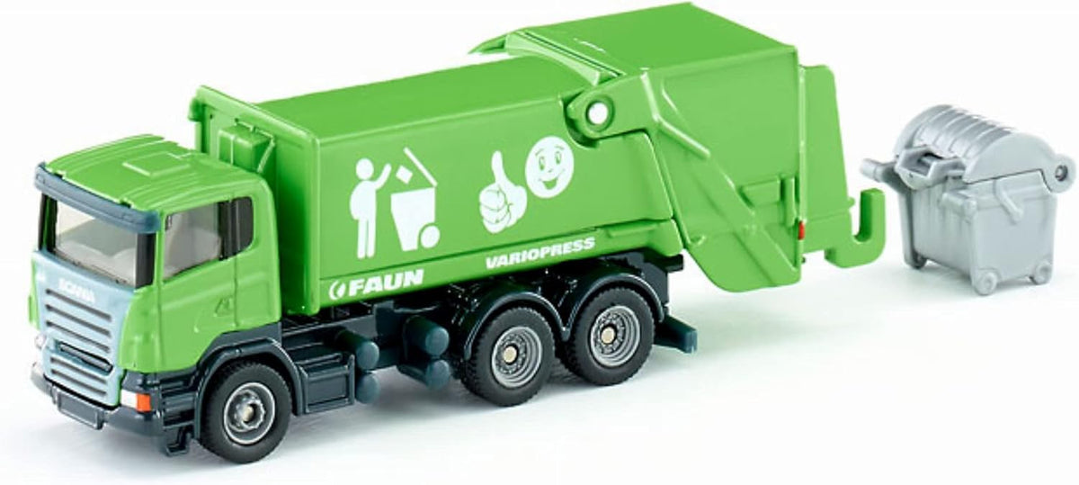 SIKU Scania Müllwagen Faun - Entsorgungsfahrzeug 1:87