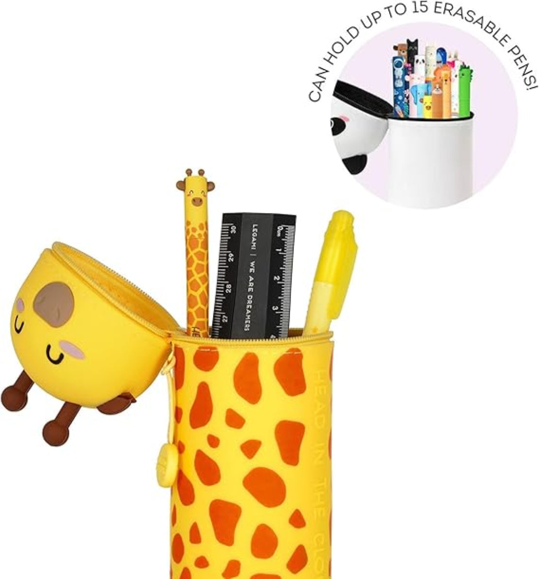 LEGAMI Kawaii 2-in-1 Federmappe & Stifthalter – Giraffe
