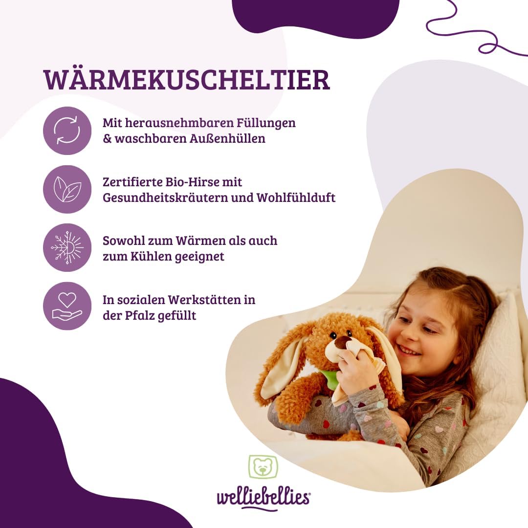 welliebellies® Wärmekuscheltier Hund groß - Made in Germany