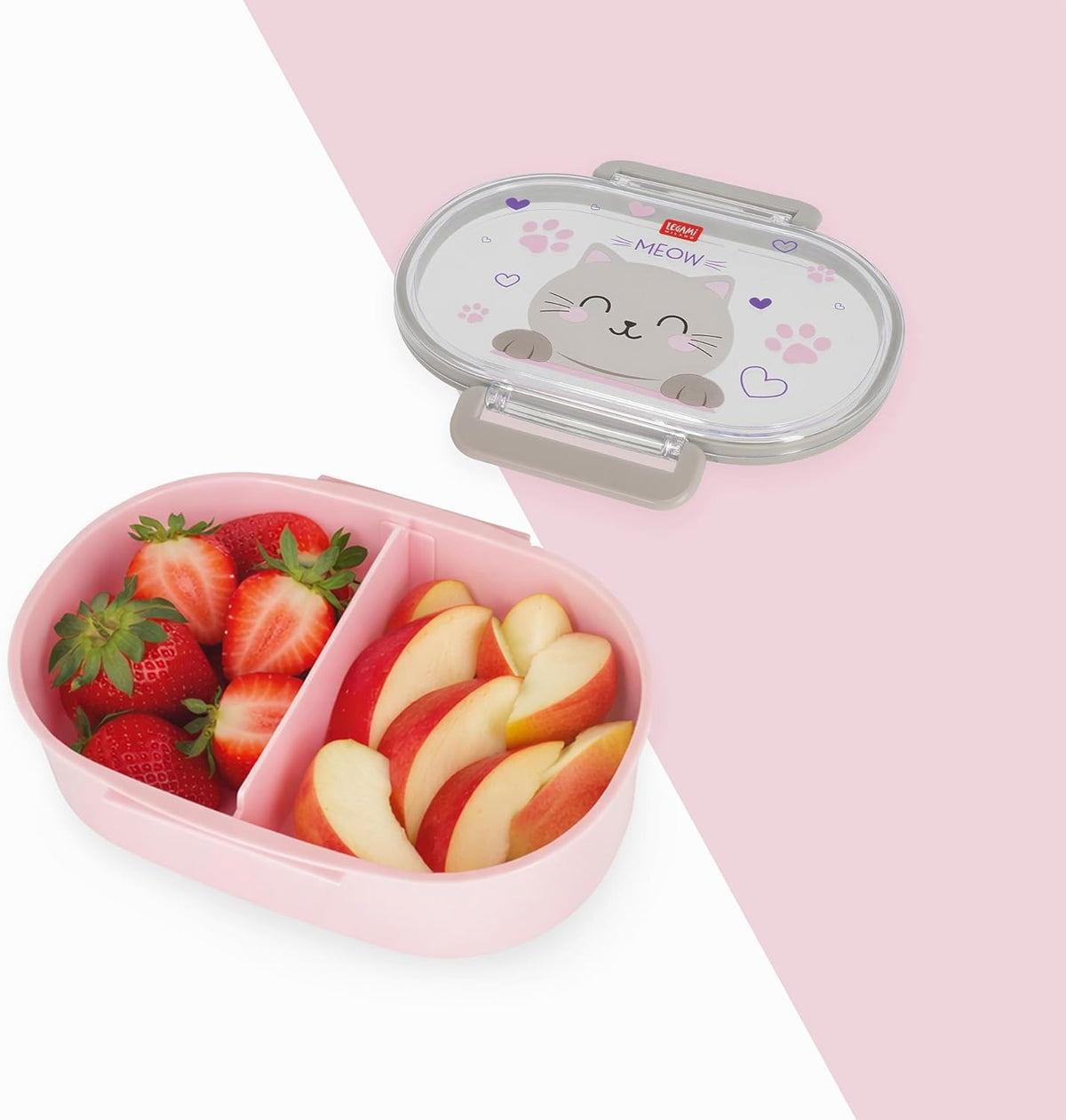 LEGAMI Snack & Go Lunchbox Kitty 500 ml mit Trenner