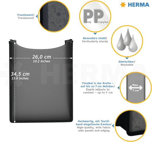 HERMA Heftbox A4 Flexi blau - flexibel bis 7cm