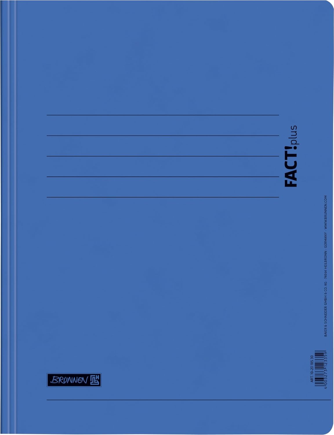 BRUNNEN FACT!plus Spiralhefter A4 - Professioneller Pressspankarton Schnellhefter in Blau