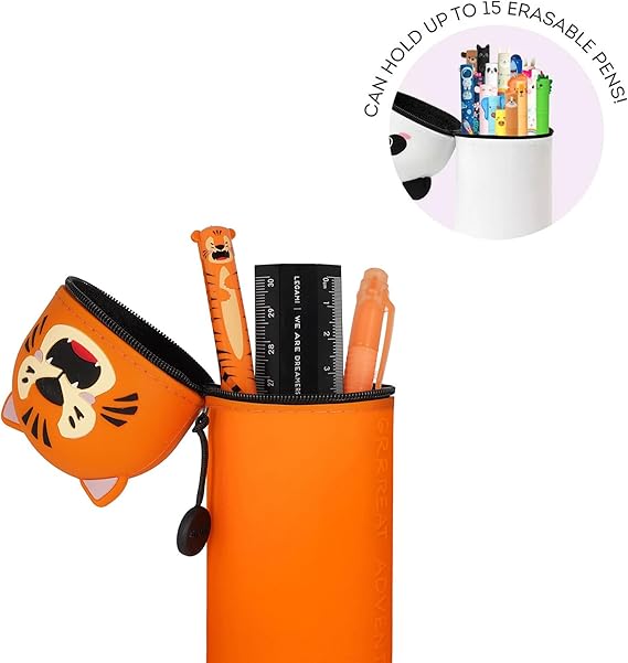 LEGAMI Kawaii 2-in-1 Federmappe & Stifthalter – Tiger