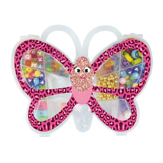 LENA Fädelperlen Dose - Einhorn, Schmetterling, Regenbogen