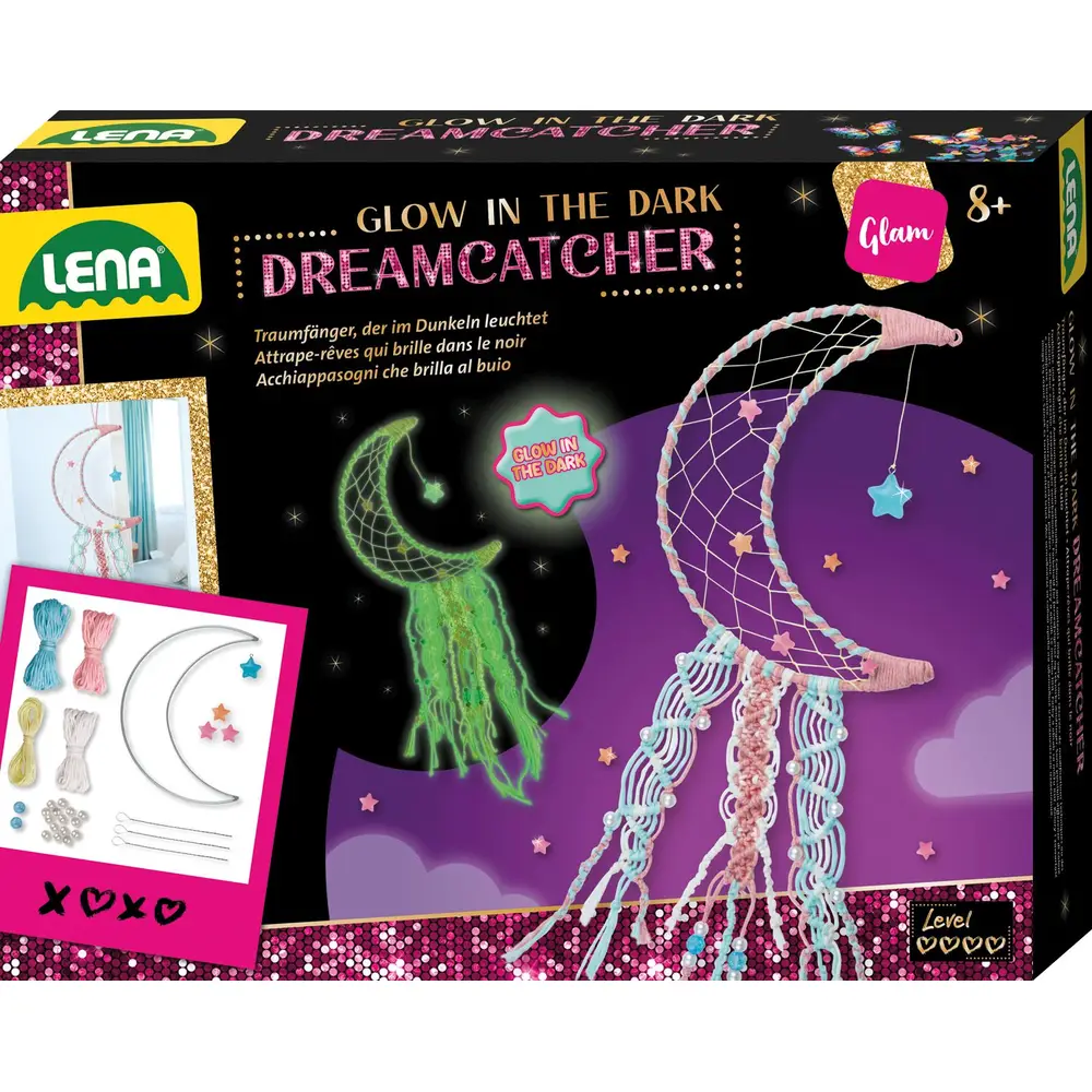 LENA Traumfänger Glow in the Dark - Bastelset ab 8 Jahren