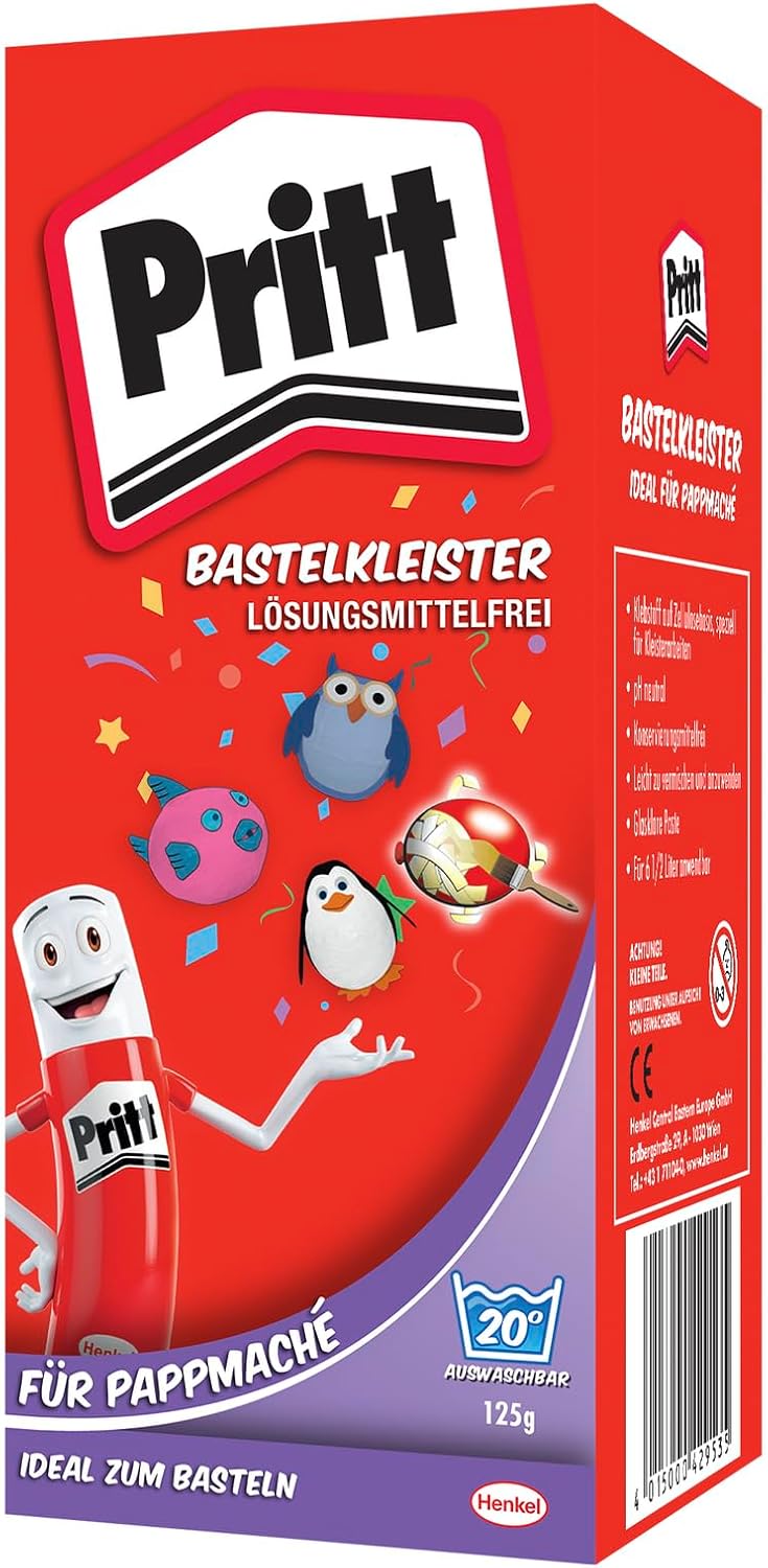 Pritt Bastelkleister für Pappmaché, 125 g Pulver