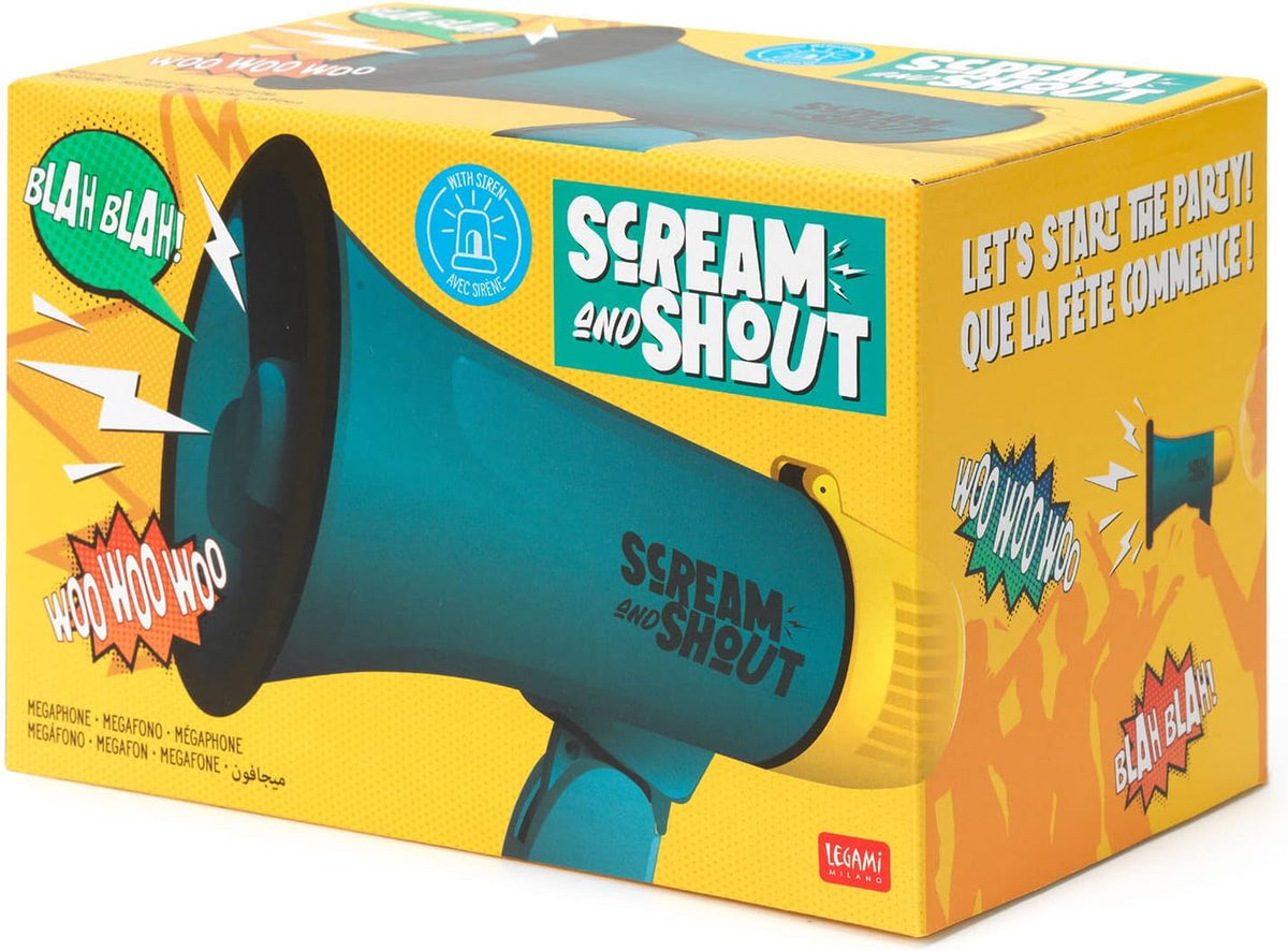 Legami Scream and Shout Megafon, verstellbar, weiß