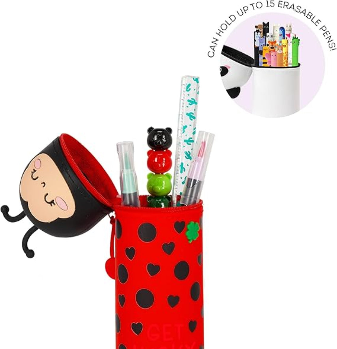 LEGAMI Kawaii 2-in-1 Federmappe & Stifthalter – Ladybug
