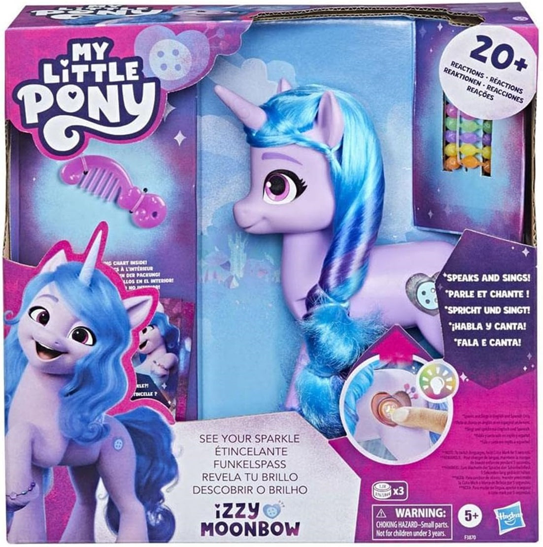 Hasbro My Little Pony Funkelspass Izzy Moonbow Einhorn Figur