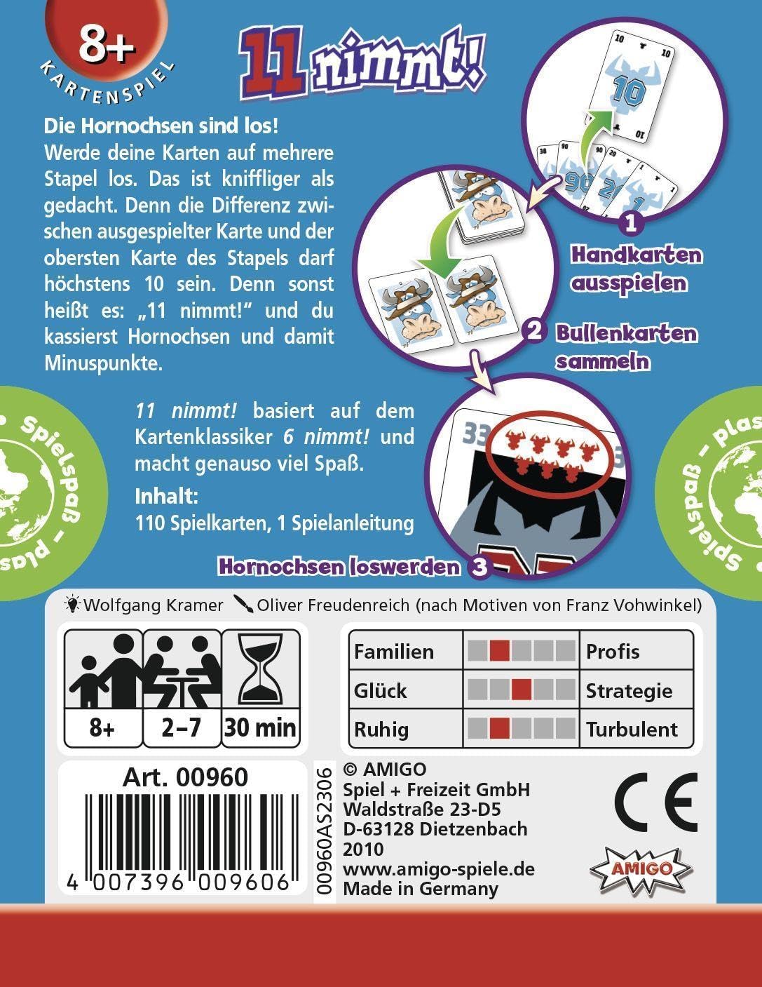 AMIGO 11 nimmt! Kartenspiel für 2–7 Spieler