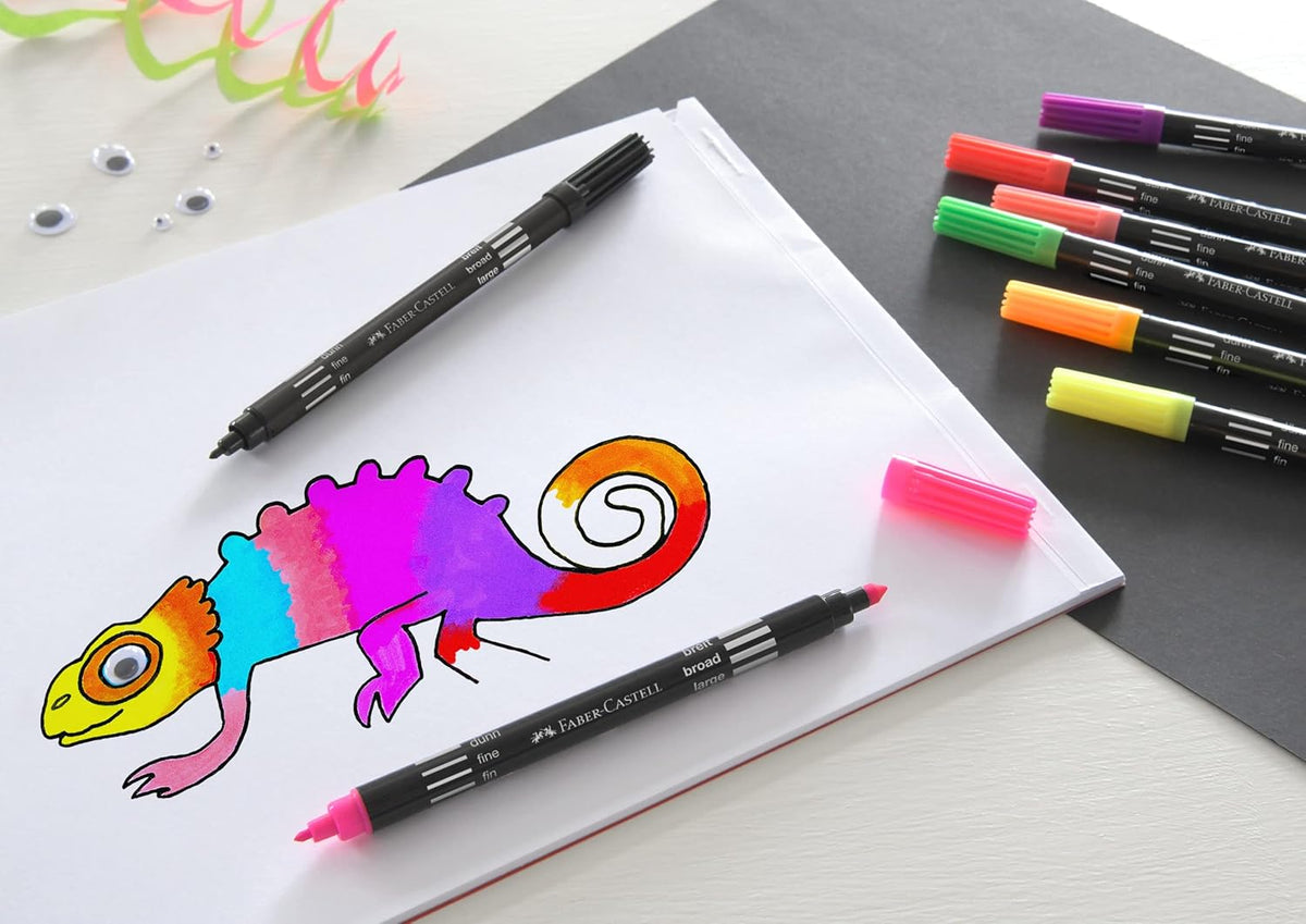 Faber-Castell Doppelfasermaler 10er Etui neon