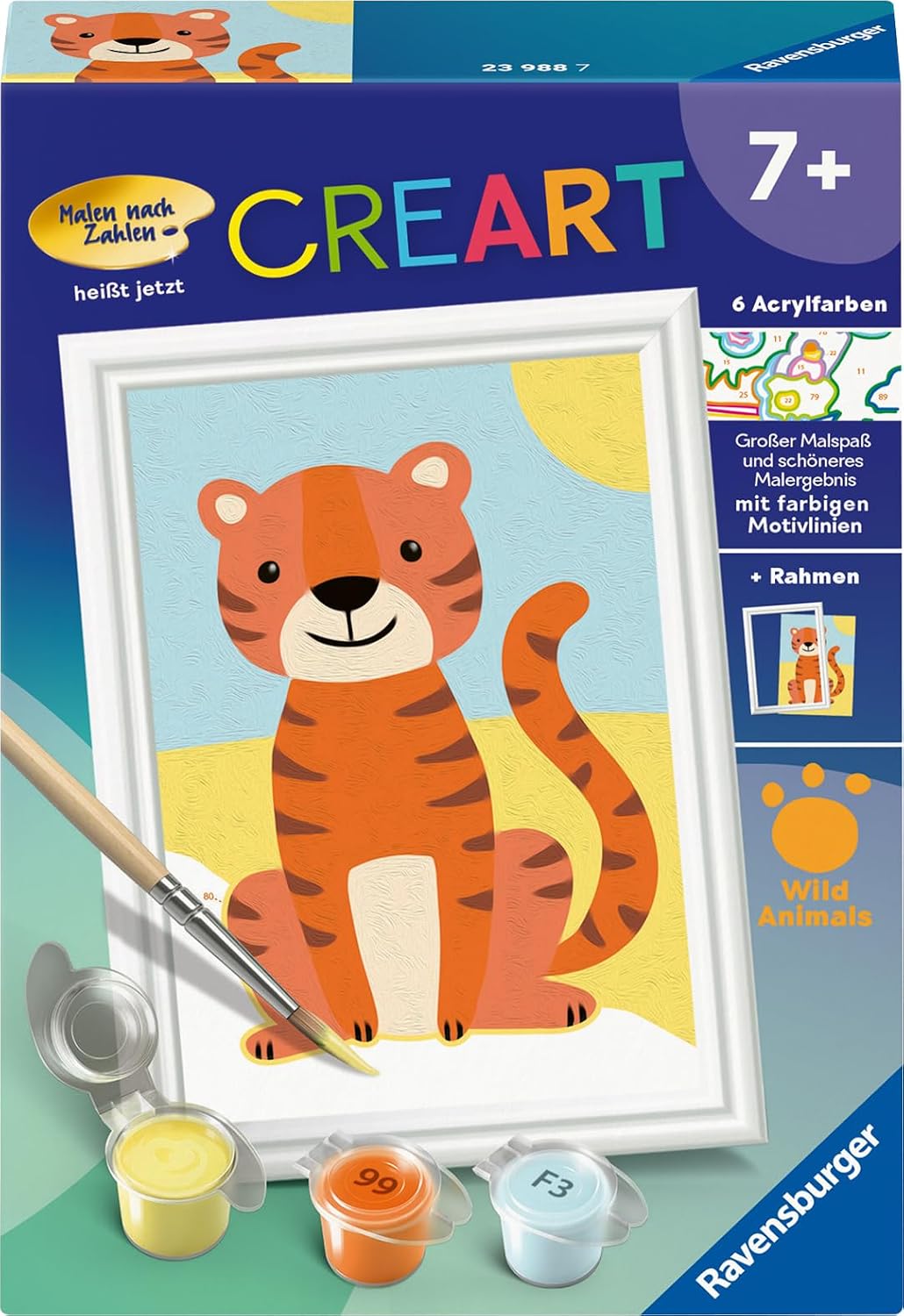 Ravensburger Malen nach Zahlen Kleiner Tiger ab 7 Jahren