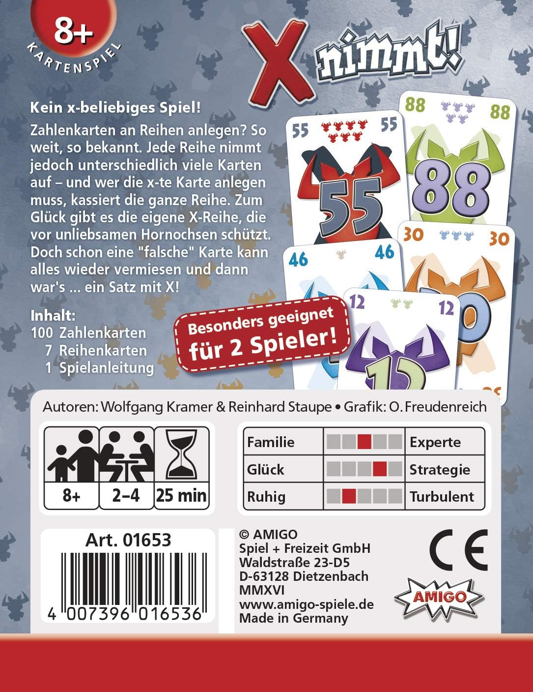 AMIGO X nimmt! Kartenspiel für 2–4 Spieler