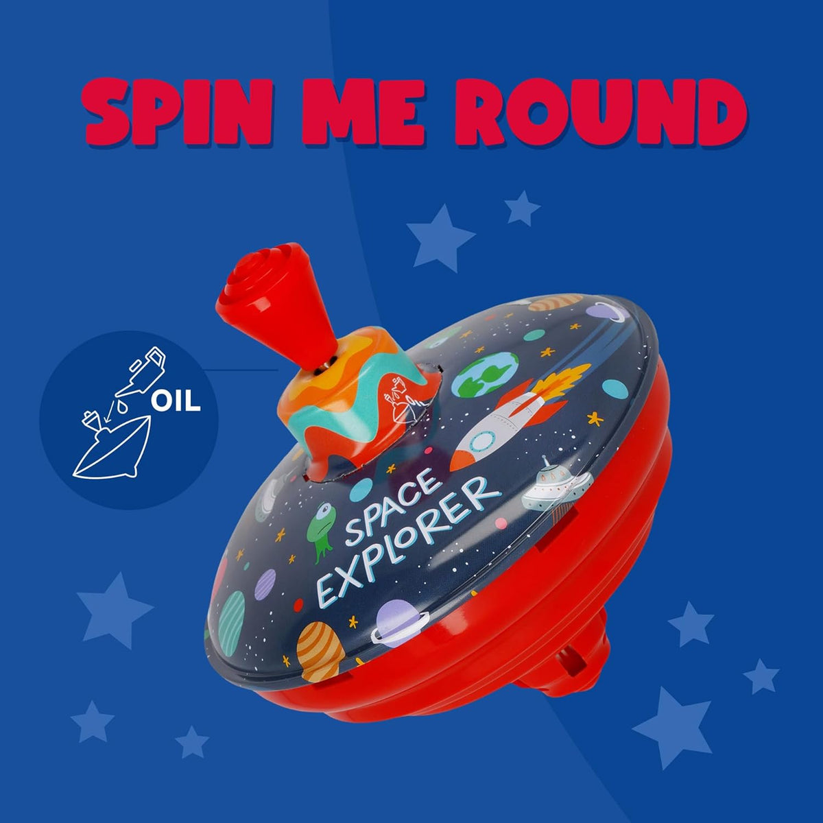 Legami Spin Me Round Metallkreisel Space, Ø13 cm