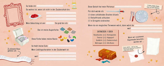 Harry Potter Freundebuch mit Rubbelstickern & Fan-Quiz