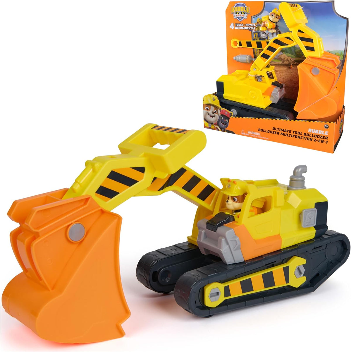 Paw Patrol Rubble Deluxe Baufahrzeug mit Werkzeug