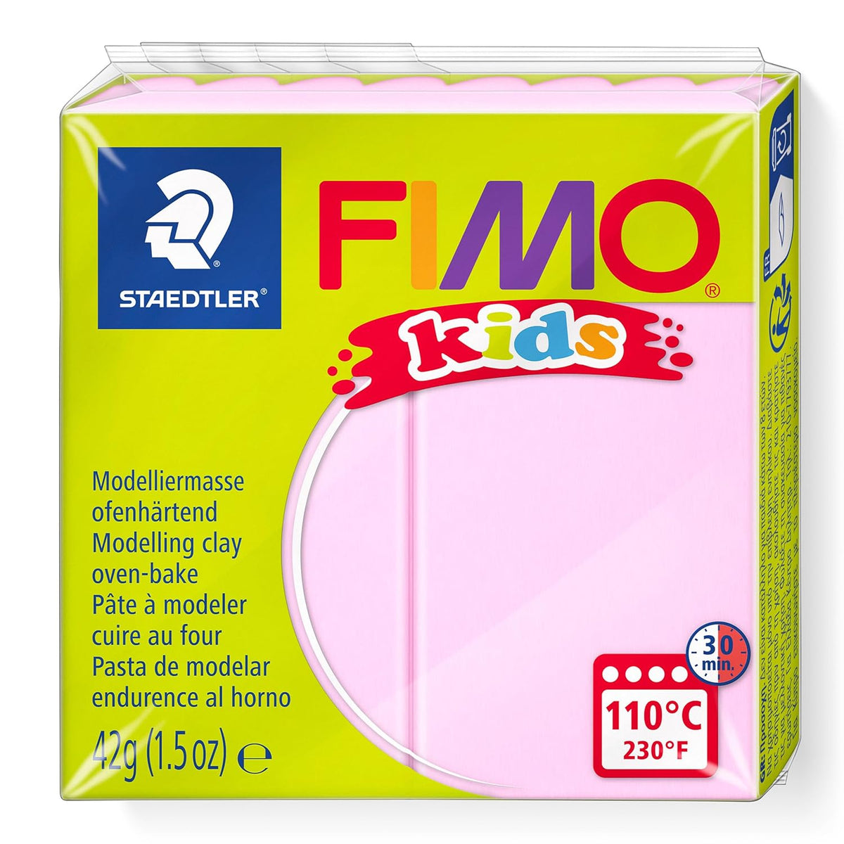 FIMO kids Modelliermasse Rosa 42g - weich & kinderfreundlich
