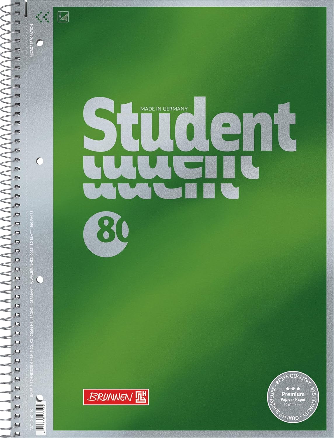 Premium Collegeblock A4 - Hochwertiges Schreibvergnügen mit Metalleffekt