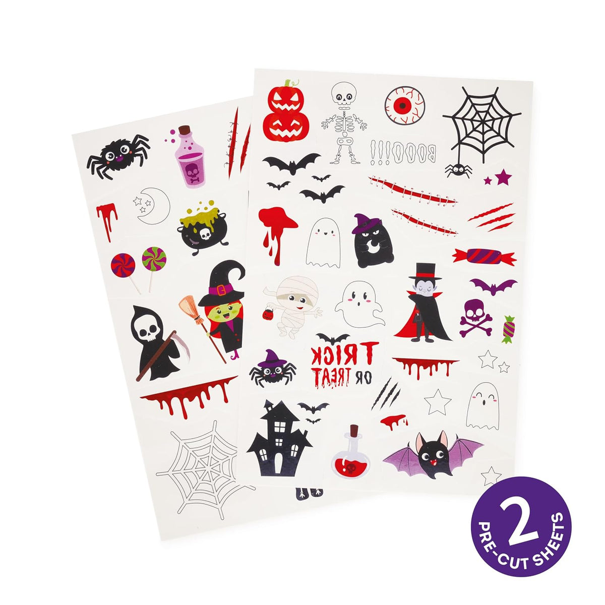 Legami Abziehtattoos Halloween, 2 Bögen, über 50 Tattoos