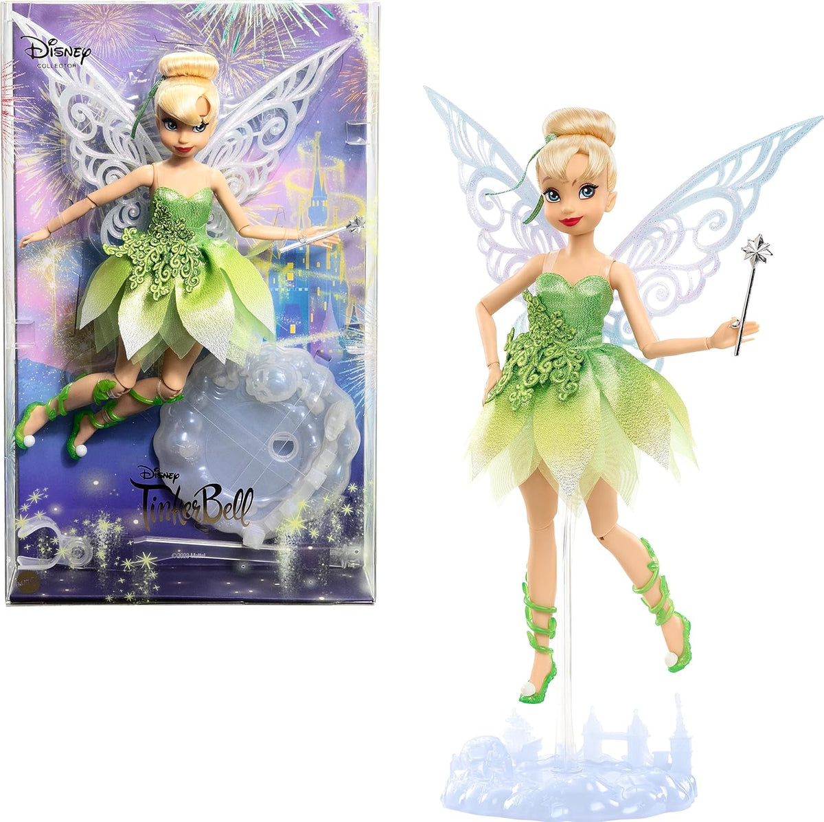 Disney Tinker Bell Sammelpuppe - 100 Jahre Disney Jubiläum | Funkelnde Flügel & Premium Details