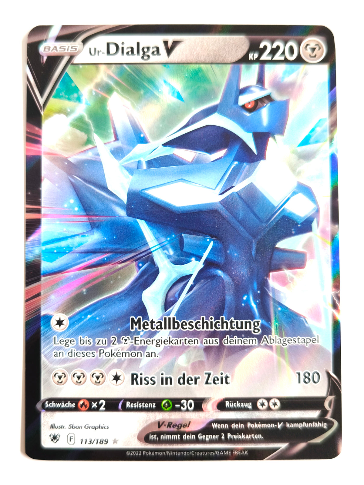 Pokemon Karte Ur-Dialga V 113/189