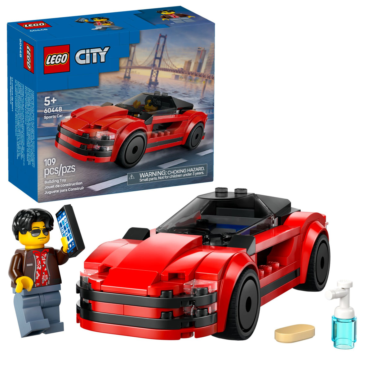LEGO® City Roter Sportwagen - Schnelles Fahrzeug (42761)