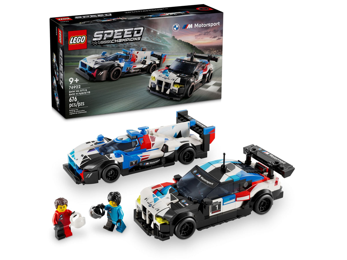 LEGO® Speed Champions 76922 BMW M4 GT3 & BMW M Hybrid V8 Rennwagen - 676 Teile