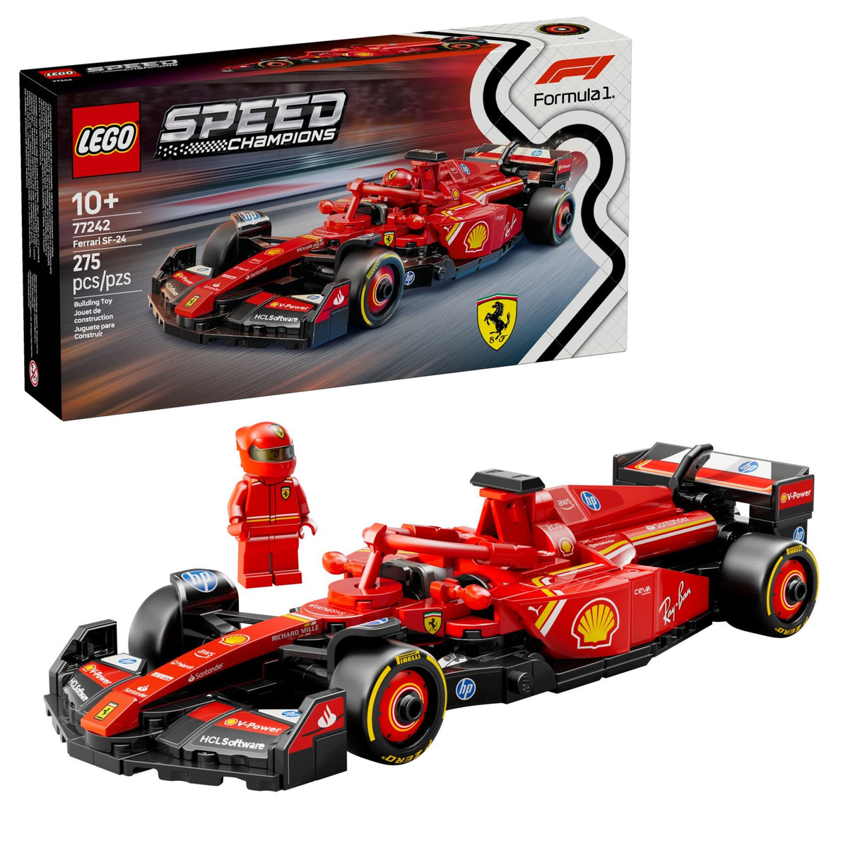LEGO Speed Champions Ferrari SF-24 F1 Rennauto - 275 Teile