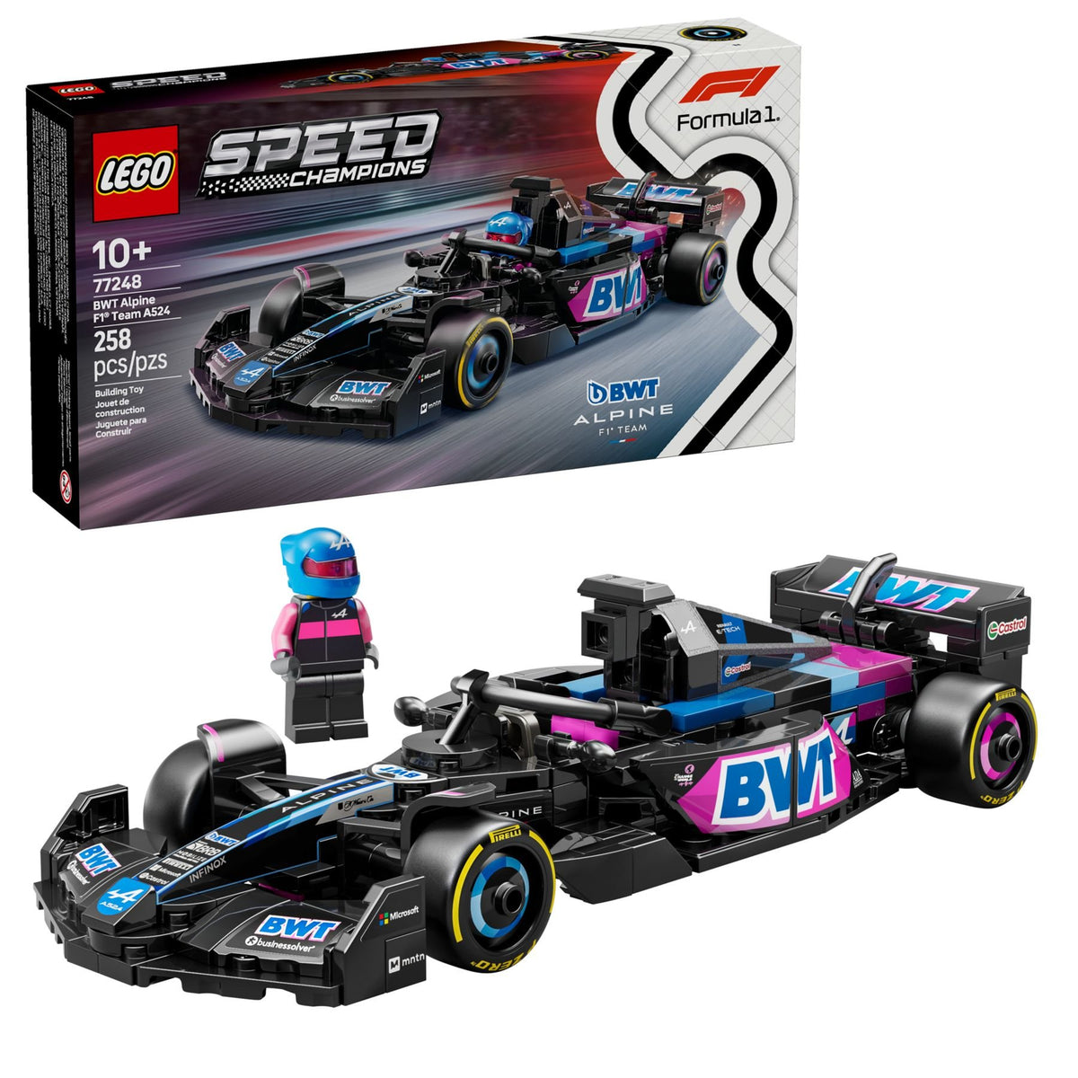 LEGO Speed Champions BWT Alpine F1 Team A524 Rennauto - 258 Teile