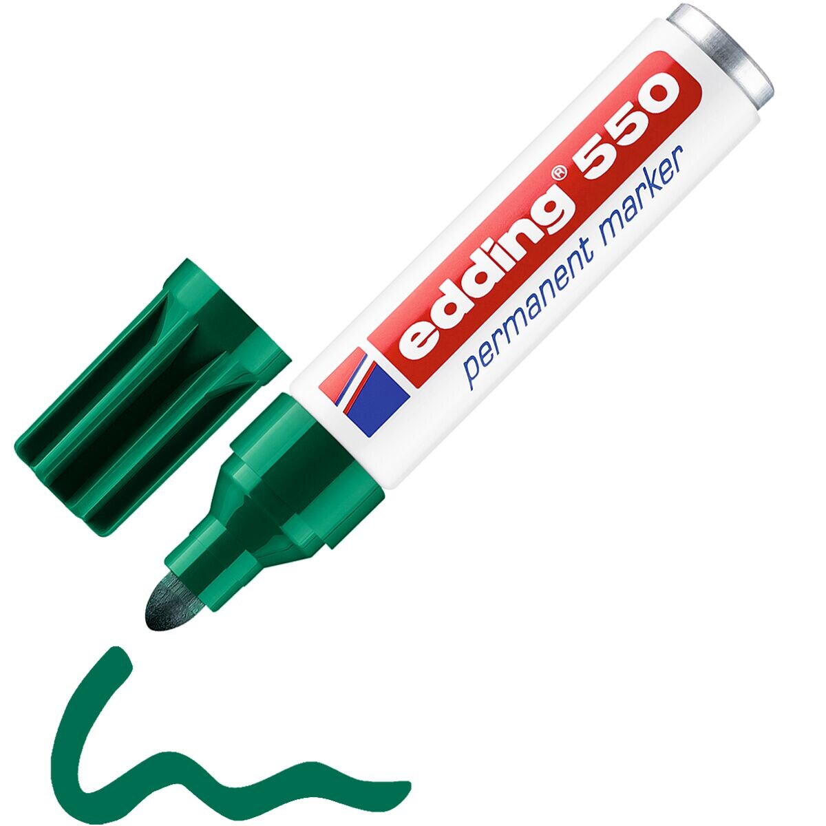 edding 550 Permanentmarker grün – Rundspitze 3–4 mm
