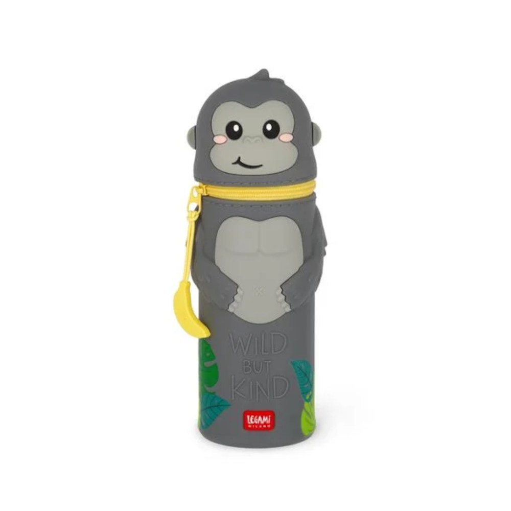 Legami Kawaii Gorilla – 2-in-1 Federmäppchen & Stiftehalter