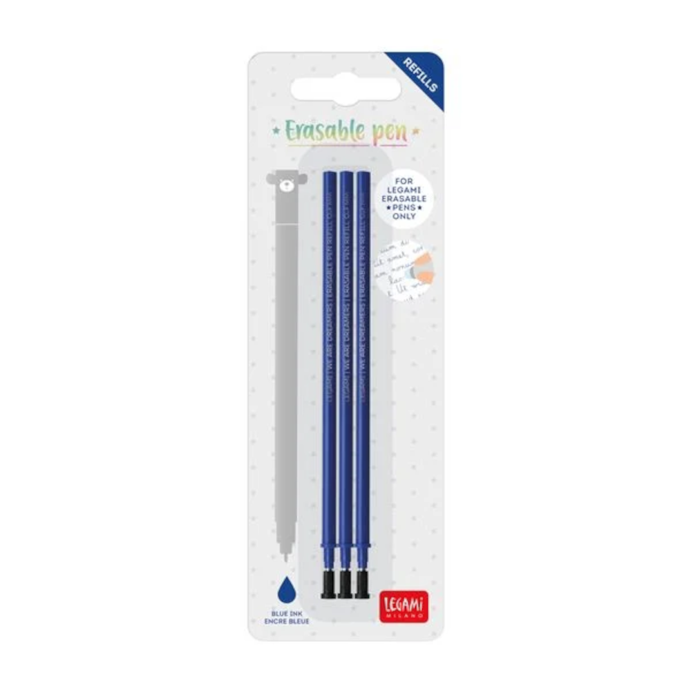 Legami Erasable Pen Ersatzminen 3er-Pack Blau – 0,7 mm