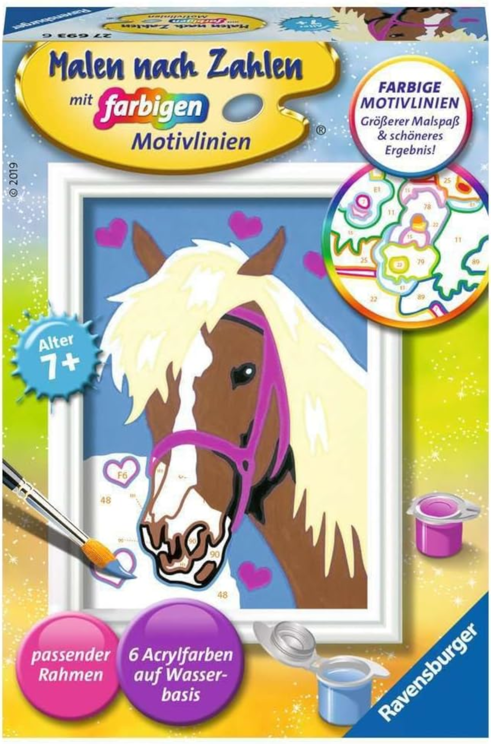 Ravensburger Malen nach Zahlen Liebes Pferd – Malset ab 7 Jahren
